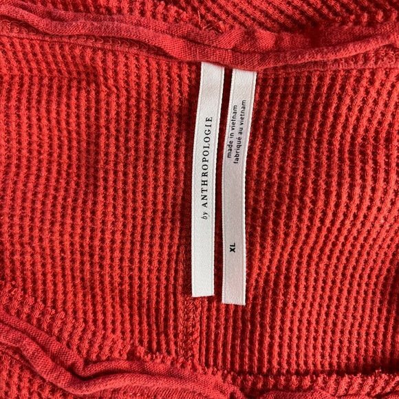 Anthropologie Thermal Top‎ Scoop neck Long Sleeve Stretch Cotton Shirt Women XL - Picture 9 of 10